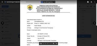 Jika anda membutuhkan surat ini silahkan dikopi dan edit sesuai selerea anda. Contoh Surat Keterangan Penghasilan Guru Honorer Berkas Guru 25