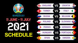 Here you will find the complete european championship schedule with the original schedule for the period from. Uefa Euro 2020 2021 Match Schedule Fixtures Date Timing Venue