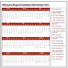 It borders selangor on the north, pahang in the east, and melaka and johor to the south. Negeri Sembilan Cuti Umum Kalendar 2021