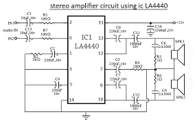 And the output of power amplifier dc voltage contains approximately 63 volts, with currents and voltages of this magnitude, this 1000 watt power amplifier will not hesitate hesitate to destroy your woofer speakers to connect. La4440 Ic Amplifier Circuit Diagram