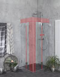 Duschkabine duschabtrennung schiebetür esg glas dusche eckeinstieg 100x80cm mit duschtasse artikelmerkmale größe: Faltduschwand Eckeinstieg Sondermass Mit 2 Falt Turen Aus Glas