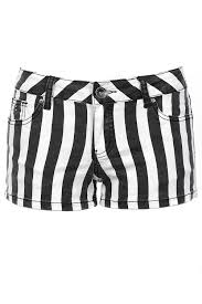 Black And White Striped Shorts Pin By Stripe Fans On B W Black And White Pants Fashion Striped Shorts