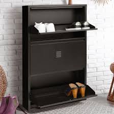 Tous les supports et toutes les étagères à chaussures Meuble Chaussures 3 Portes Estel En Metal Noir Leroy Merlin
