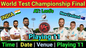 Icc World Test Championship Final Teams India Vs New Zealand World Test Championship Final Details Youtube