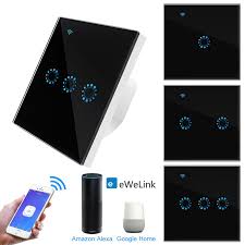 220v Ab Standart Wifi Akilli Anahtar Led Isik Duvar Dokunmatik Anahtari 1 2 3 Gang Lamba Ampulu App Uzaktan Kumanda Akilli Zamanlama Anahtari Kisa Huz Far Aliexpress