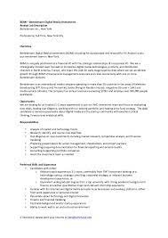 The successful candidate will study how an investment is likely to perform and how sustainable it is. Bdmi 2016 Analyst Job Description