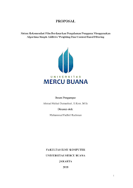 Junimart girsang menilai kempan rb dan badan kepegawaian negara (bkn) telah bekerja objektif dalam melaksanakan tes wawasan kebangsaan saya menilai kempan rb dan bkn sudah objektif dan bekerja sesuai uu dalam twk dalam proses alih status pegawai kpk menjadi asn, kata. Pdf Sistem Rekomendasi Film Berdasarkan Pengalaman Pengguna Menggunakan Algoritma Simple Additive Weighting Dan Content Based Filtering