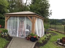 costco gazebo and ikea drapes. we are
