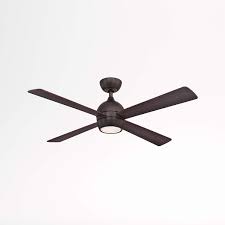 Align holes in the optional cap with holes in upper note: Fanimation Kwad 52 Dark Bronze Ceiling Fan With Reversible Blades Led Light Kit Reviews Crate And Barrel