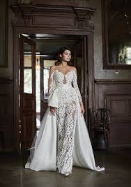 Maison Signore 2019 Collection Arriving At Kleinfeld Bridal Strictly Weddings Lace Jumpsuit Wedding Cocktail Dress Wedding Bridal Jumpsuit