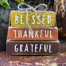 Wooden Fall Stackable Blocks Home Decor Fall Home Decor Harvest Decor Thankful Blessed Grateful Diy Fall Harvest Decorations Diy Thanksgiving Crafts