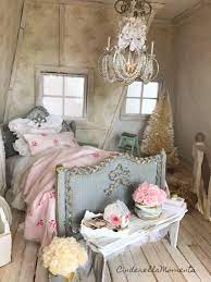 Grey Shabby Chic Custom Bed For 1 Inch Scale Dollhouse Etsy Shabby Chic Bedrooms Shabby Chic Room Chic Bedroom