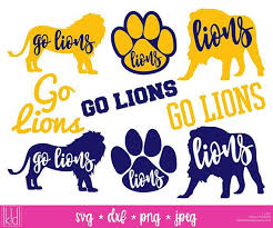 This Lions Svg Mascot Pack Is Great For Little League High School Or Other Teams Mix And Matc School Spirit Shirts Designs Spirit Shirts School Spirit Shirts