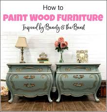 How to paint watercolor on wood panel. How To Paint Wood Furniture Inspired By Beauty The Beast
