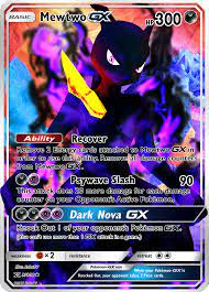 Shop for tcg holo foil promo rare deck cards. Shadow Mewtwo Gx Full Art Custom Pokemon Card Pokemon Mewtwo Pokemon Cool Pokemon Cards