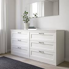 Songesand 6 Drawer Dresser White 63 3 8x31 7 8 Ikea In 2020 Bedroom Chest Of Drawers White Bedroom Furniture White Dresser Bedroom