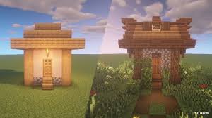 I am looking for some more ideas to put in my village. Improved Villager House Rebuild By Me But Not My Build Idea Minecraft Minecraft Crafts Minecraft Houses Minecraft Designs