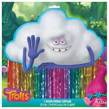 Trolls Cloud Guy Fringe Door Curtain 5 5 X 2 5ft Walmart Com