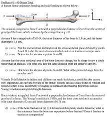 Copmressive strength for bone is 170×106n/m2. Solved A Human Femur Undergoes Bending And Axial Loading Chegg Com