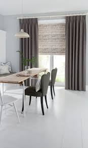 Gorgeous Scandi Style Dining Room Nice Option Of Curtains Or Roller Blind Lovely Pattern Dining Room Curtains Dining Room Interiors Grey Dining Room