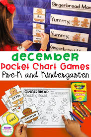 December Pocket Chart Activities Literacy Activities Kindergarten Pocket Chart Activities Literacy Centers Kindergarten