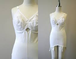 1960s Nos Lily Of France White Merry Widow Girdle