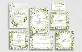 Diy Customizable Wedding Invitation Set Perfect For A Geometric Garden Themed Wed Menu Card Template Customizable Wedding Invitations Wedding Invitation Sets