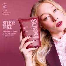 being BYE BYE FRIZZ Smoothing Shampoo with Jojoba and Almond Oil 354 ml,  Smoothens, defrizzes