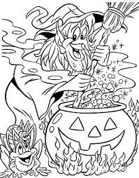 Witch Coloring Pages Sorceress Prepares A Cursed Potion In 2020 Halloween Coloring Pages Witch Coloring Pages Halloween Coloring Pages Printable