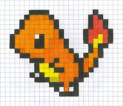 Fire horse ponyta pixel art grid clipart full size clipart. Pixel Art Pokemon