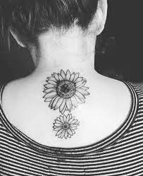 Sunflower And Daisy Tattoo Neck Tattoo Sunflower Tattoo Sunflower Tattoo Thigh