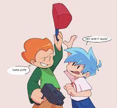 Ain Irene On Twitter I Missed Drawing These Dorks Fridaynightfunkin Fridaynightfunkinfanart Https T Co Tprb4lljzi In 2021 Friday Night Funkin A Hat In Time