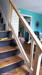 Must See Modern Diy Stair Railing Makeover Tutorial Diy Stair Railing Stair Railing Makeover Diy Stairs