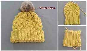Misinali Sisle Sari Renkli Bere Modeli Son Zamanlardir Gordugum Ve En Guzel Bereler Arasina Girmis Bulunuyor 40 San Orgu Bere Modelleri Baby Knitting Patterns