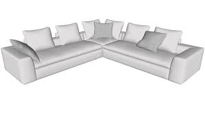 The sand colored cushions connect perfectly with the lighter earthy hues in the resin wicker. Lucerne Corner Sofa Ashen Fabric By Modloft 3d Warehouse