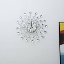 Xoom flower pattern decorative wall clock plastics, home decor, wall decoration. Large Creative Metal Wall Clock Modern Flower Shaped Rhinestone Hanging Clock Home Office Decor Watches Wall Clocks Aliexpress