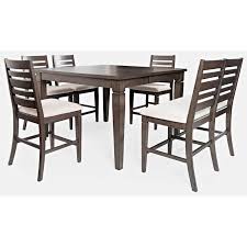 Square counter height table set. Jofran Lincoln Square Counter Height Table And Chair Set With Bench Van Hill Furniture Table Chair Set With Bench