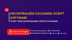 A decentralized exchange platform is abbreviated as dex. Decentralized Exchange Script Decentralized Crypto Exchange Software