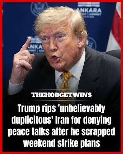 Trump Calls Iranian Leadership “Unbelievably Duplicitous” President Donald Trump criticized Iran's leadership as “unbelievably duplicitous,” saying officials privately begged for a meeting to start peace talks and then publicly denied any negotiations