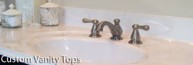 The uniqueness of a cultured marble vanity top is that of a stylish basin molded in without seams! Marcraft Inc