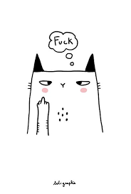 Sobi Graphie Carte Love Cat Dessin Illustration Deco