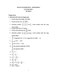 Jul 13, 2021 · materi belajar matematika operasi hitung pecahan lengkap dengan soal dan jawaban, materi kelas 6 sd pecahan memiliki banyak jenisnya, diantaranya pecahan biasa, pecahan murni, pecahan campuran, pecahan desimal, persen, dan per mil Soal Matematika Kelas 6 Sd Semester Ii Ulangan Bab 5 Pecahan I