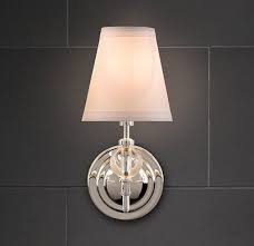 Restoration Hardware Set Of 2 Wilshire Single Sconces In Polished Chrome Bathroom Sconce Lighting Bathroom Sconces Bathroom Wall Sconces