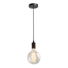 Reinvent your look with our recessed light conversion kits. Lnc 1 Light Black Industrial Pendant Light Kit A02972 The Home Depot