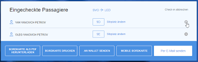 Flugticket vorlage zum ausdrucken pdf. Online Check In Aeroflot