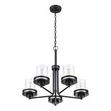 Menards kitchen light fixtures luxury nova 2 12 625 oil pendant lighting for kitchen island menards. Patriot Lighting Joska Matte Black 5 Light Chandelier At Menards