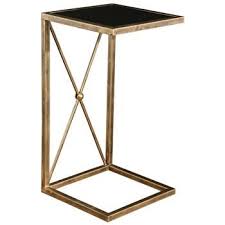 Lexington Modern Classic Antique Gold Black Glass Side Table Gold Side Table Black Glass Side Table Glass Side Tables