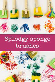 Diy Sponge Paint Brush Splodgy Fun Sponge Paint Brush Art For Kids Sponge Painting