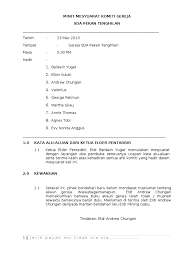 Cara membuat tabel di excel untuk pemula. Minit Mesyuarat Komiti Gereja