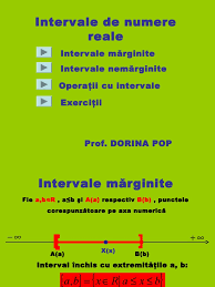 Pe axa numărul minus trei deci. Operatii Cu Intervale